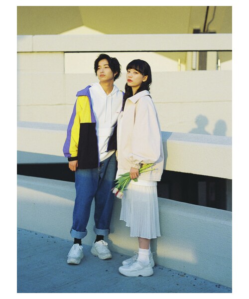 E hyphen world gallery（イーハイフンワールドギャラリー）の「【先行予約】裾切替えブルゾン（ジャケット/アウター・ピンク/ミント/ライトブルー・F）」の3枚目の写真