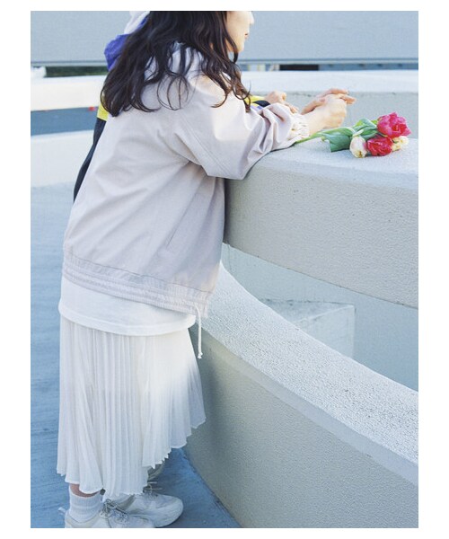 E hyphen world gallery（イーハイフンワールドギャラリー）の「【先行予約】裾切替えブルゾン（ジャケット/アウター・ピンク/ミント/ライトブルー・F）」の11枚目の写真