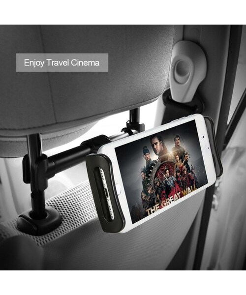 後部座席用タブレットホルダー  360度回転  iPadホルダー アルミニウム レッド/ブラック iPhone スマートフォン対応
