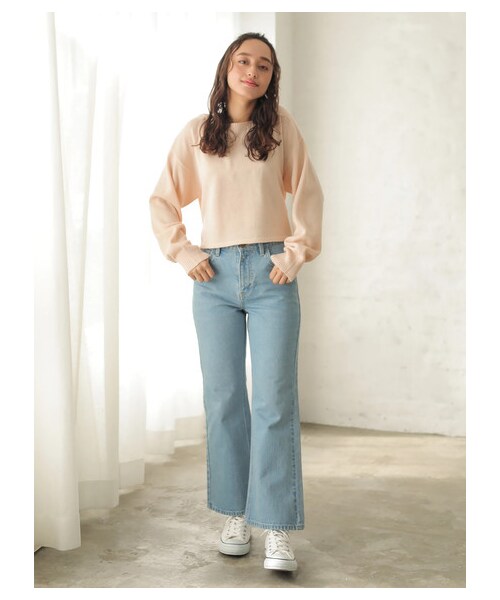 E hyphen world gallery（イーハイフンワールドギャラリー）の「【先行予約】Lee フレアパンツ（パンツ・ライトインディゴ/ミディアムインディゴ・S/M）」の12枚目の写真