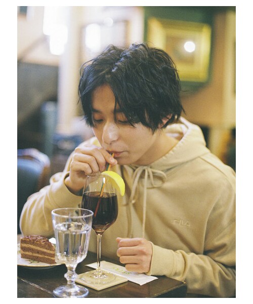 E hyphen world gallery（イーハイフンワールドギャラリー）の「【FILA】プルパーカー（トップス・ピンク/ベージュ/グリーン・F）」の9枚目の写真