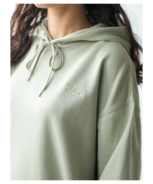 E hyphen world gallery（イーハイフンワールドギャラリー）の「【FILA】プルパーカー（トップス・ピンク/ベージュ/グリーン・F）」の5枚目の写真