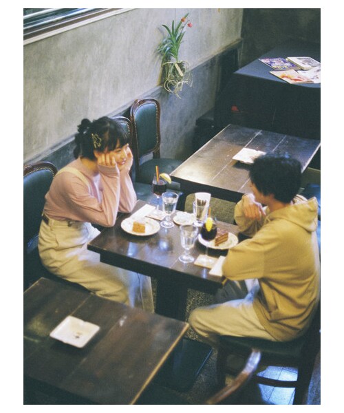 E hyphen world gallery（イーハイフンワールドギャラリー）の「【FILA】プルパーカー（トップス・ピンク/ベージュ/グリーン・F）」の8枚目の写真