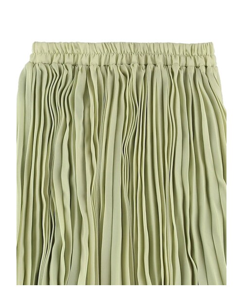 E hyphen world gallery（イーハイフンワールドギャラリー）の「【先行予約】イレヘムプリーツスカート（スカート・オフホワイト/ブラック/ライトグリーン・F）」の5枚目の写真