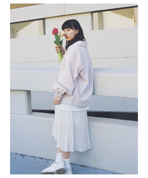 E hyphen world gallery（イーハイフンワールドギャラリー）の「【先行予約】イレヘムプリーツスカート（スカート・オフホワイト/ブラック/ライトグリーン・F）」の11枚目の写真