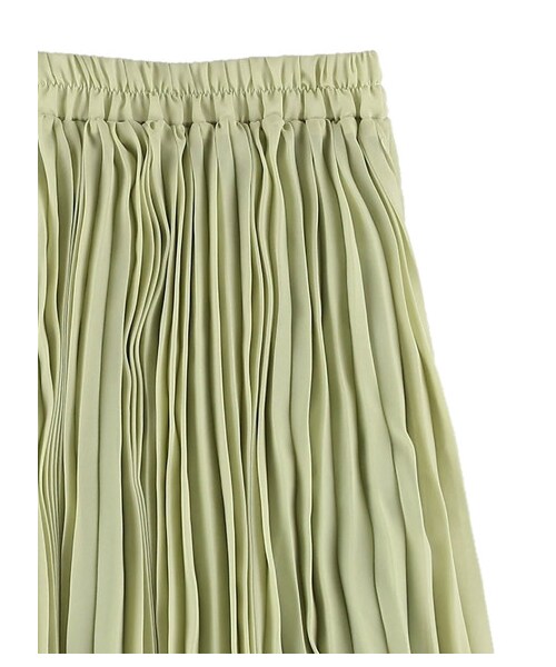 E hyphen world gallery（イーハイフンワールドギャラリー）の「【先行予約】イレヘムプリーツスカート（スカート・オフホワイト/ブラック/ライトグリーン・F）」の6枚目の写真