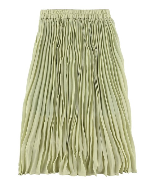 E hyphen world gallery（イーハイフンワールドギャラリー）の「【先行予約】イレヘムプリーツスカート（スカート・オフホワイト/ブラック/ライトグリーン・F）」の4枚目の写真