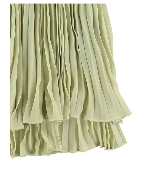 E hyphen world gallery（イーハイフンワールドギャラリー）の「【先行予約】イレヘムプリーツスカート（スカート・オフホワイト/ブラック/ライトグリーン・F）」の7枚目の写真