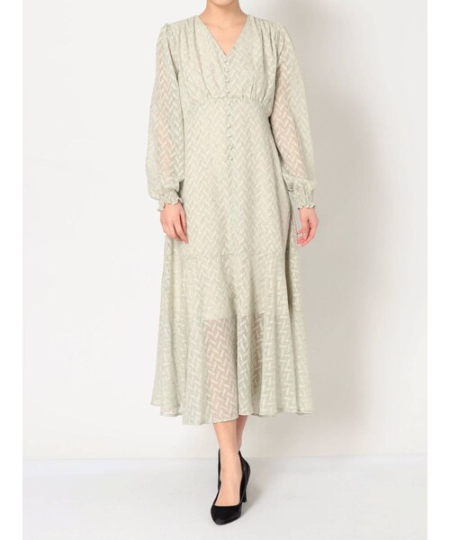 dazzlin（ダズリン）の「LITTLE LILYマキシワンピース（ワンピース・ピンク/グリーン/アイボリー・S/M）」の4枚目の写真