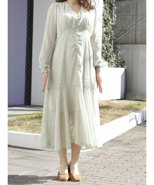 dazzlin（ダズリン）の「LITTLE LILYマキシワンピース（ワンピース・ピンク/グリーン/アイボリー・S/M）」の18枚目の写真