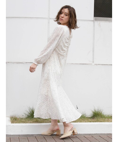 dazzlin（ダズリン）の「LITTLE LILYマキシワンピース（ワンピース・ピンク/グリーン/アイボリー・S/M）」の9枚目の写真