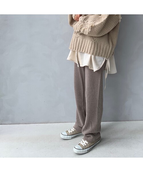 no brand(ノーブランド)の「イージーニットパンツ(その他パンツ・レディース・その他)」の8枚目の写真