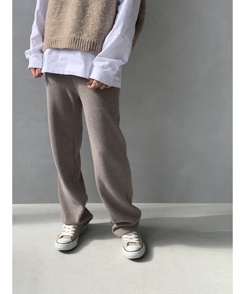 no brand(ノーブランド)の「イージーニットパンツ(その他パンツ・レディース・その他)」の1枚目の写真