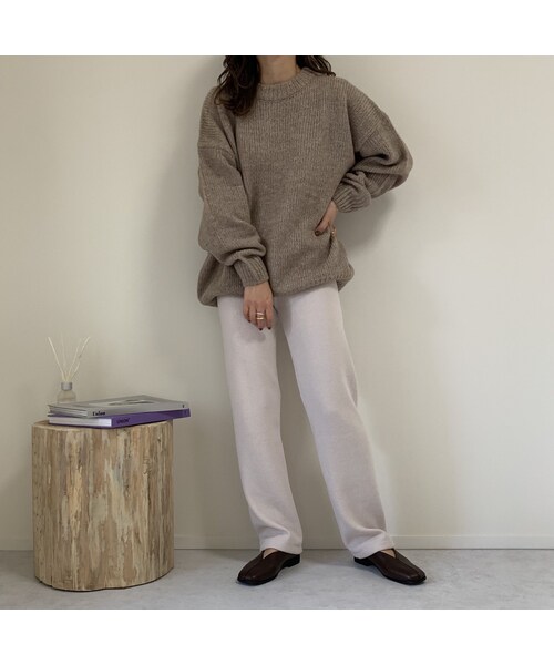 no brand(ノーブランド)の「イージーニットパンツ(その他パンツ・レディース・その他)」の3枚目の写真