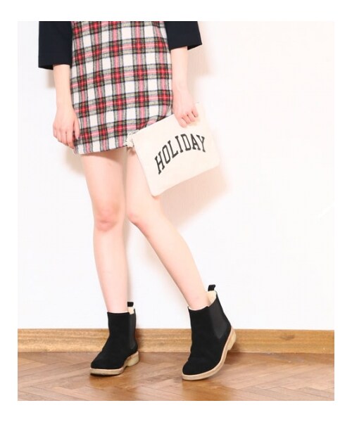 HOLIDAY(ホリデイ)の「【予約商品】COLLEGE CLUCH BAG(バッグ・レディース・BURGUNDY/BLACK/NAVY・ONE SIZE)」の2枚目の写真