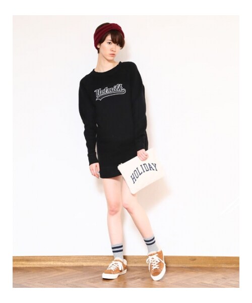 HOLIDAY(ホリデイ)の「【予約商品】COLLEGE CLUCH BAG(バッグ・レディース・BURGUNDY/BLACK/NAVY・ONE SIZE)」の7枚目の写真