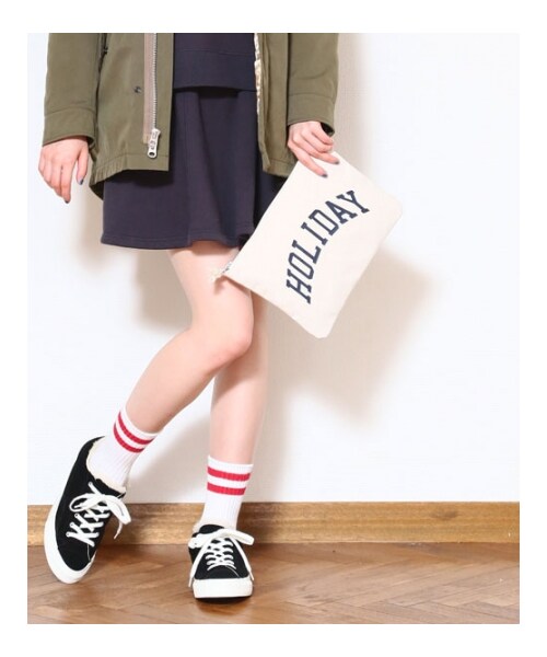 HOLIDAY(ホリデイ)の「【予約商品】COLLEGE CLUCH BAG(バッグ・レディース・BURGUNDY/BLACK/NAVY・ONE SIZE)」の1枚目の写真