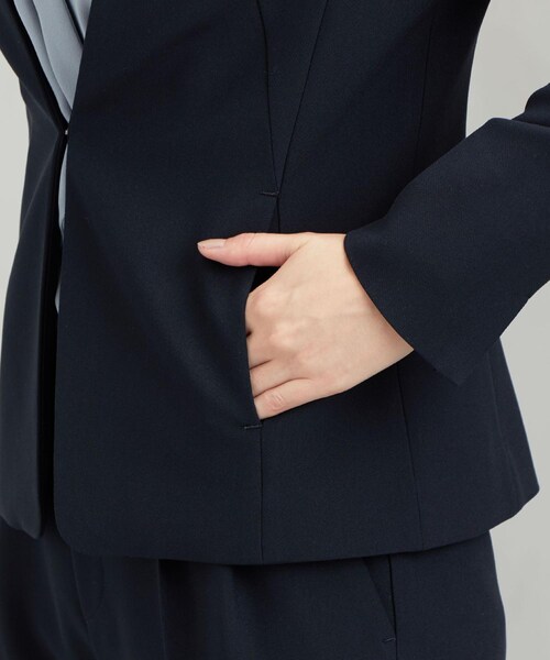 green label relaxing ◆D ノーラペル ジャケット&スカート green label relaxing ジャケット ノーカラージャケット