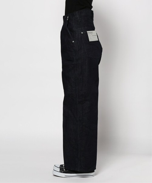 HARi　RANCH PANTS　ホワイトデニムパンツ　ワイドストレート　3 HARi/ハリ】RANCH PANTS WHITE DENIM ランチパンツ ワークパンツ