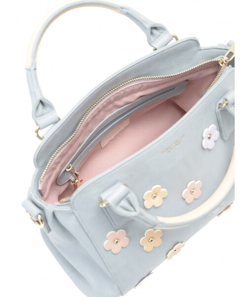 Honey Salon（ハニーサロン）の「フラワーガーデンボストン（バッグ・レディース・ブルーグレー/ピンク/ブラック・Free）」の4枚目の写真