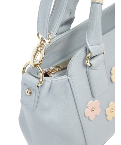 Honey Salon（ハニーサロン）の「フラワーガーデンボストン（バッグ・レディース・ブルーグレー/ピンク/ブラック・Free）」の5枚目の写真