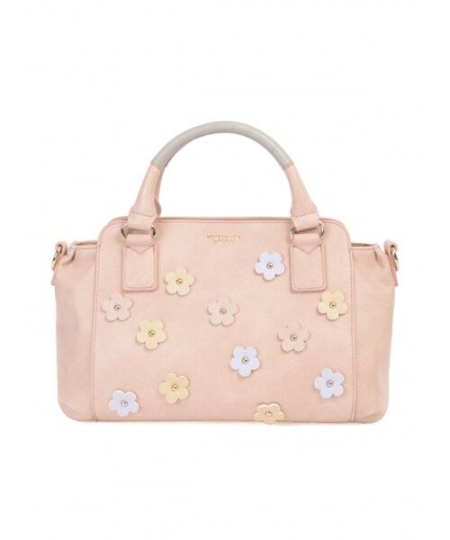 Honey Salon（ハニーサロン）の「フラワーガーデンボストン（バッグ・レディース・ブルーグレー/ピンク/ブラック・Free）」の3枚目の写真