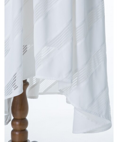 Marjorie（マージョリー）の「蝶的舞動，山型剪裁透視感斜紋裙（トップス・レディース・白・S/M）」の10枚目の写真