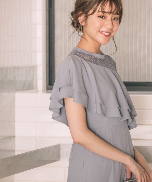 Andemiu（アンデミュウ）の「アシメラッフルオールインワン（ワンピース/ドレス・ブラック/ライトグリーン/ブルー）」の7枚目の写真