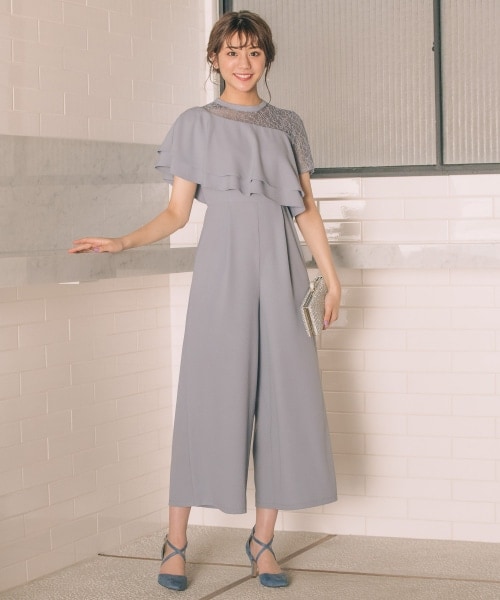 Andemiu（アンデミュウ）の「アシメラッフルオールインワン（ワンピース/ドレス・ブラック/ライトグリーン/ブルー）」の8枚目の写真