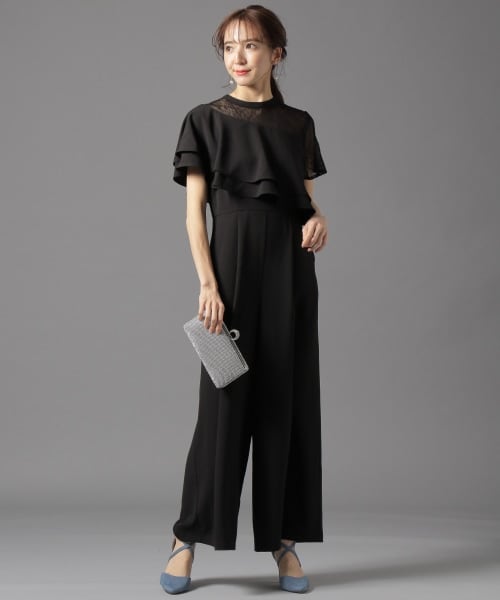 Andemiu（アンデミュウ）の「アシメラッフルオールインワン（ワンピース/ドレス・ブラック/ライトグリーン/ブルー）」の6枚目の写真