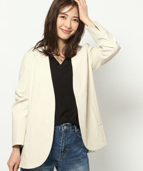 BARNYARDSTORM（バンヤードストーム）の「≪WEB先行予約≫シェルタリングジャケット（ジャケット/アウター・オフホワイト/ブラック）」の8枚目の写真