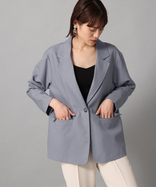 LOWRYS FARM（ローリーズファーム）の「ＴＲジャケット（ジャケット/アウター・アイボリー/ブラウン/ブルー）」の8枚目の写真