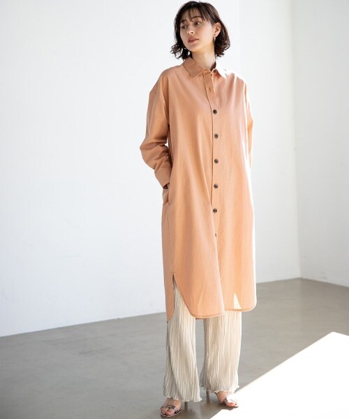 【HERNO】雑誌掲載！ リネン シャツ ワンピース cd010-61507-02b.jpg?basethum=225