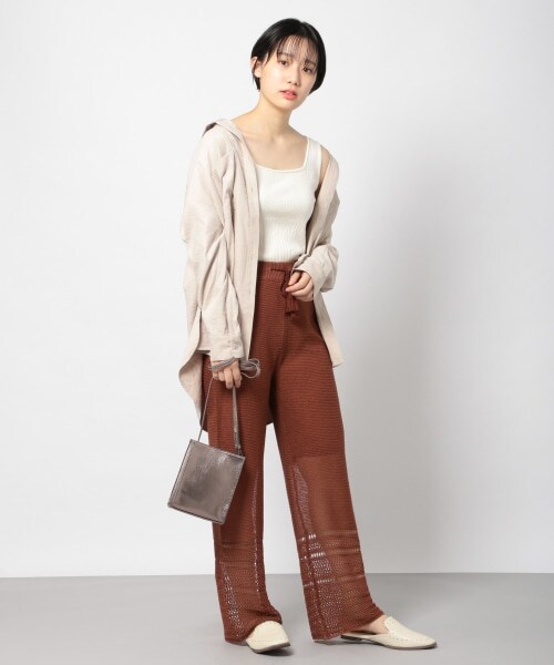 PAGEBOY（ページボーイ）の「レースアミニットパンツ（パンツ・ブラック/テラコッタ）」の7枚目の写真