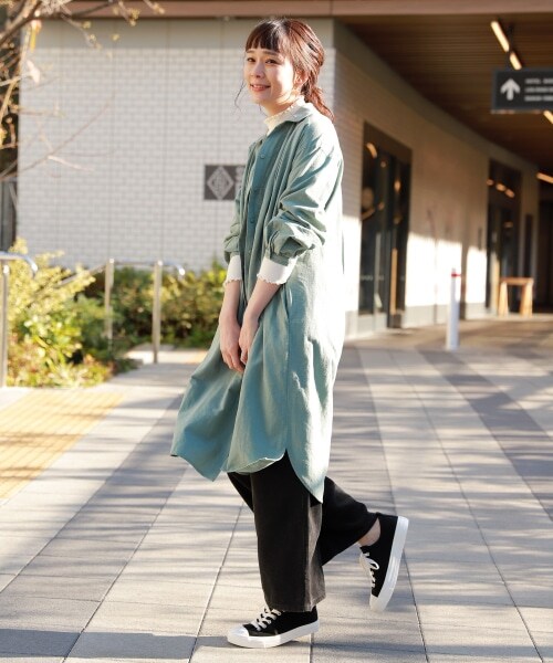 studio CLIP（スタディオクリップ）の「《days》“ナチュしわ”チュニックワンピース（ワンピース/ドレス・ライトピンク/ライトベージュ/ライトグリーン）」の4枚目の写真