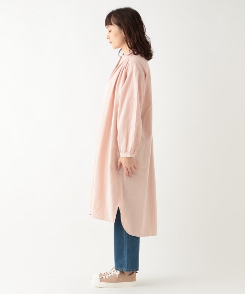 studio CLIP（スタディオクリップ）の「《days》“ナチュしわ”チュニックワンピース（ワンピース/ドレス・ライトピンク/ライトベージュ/ライトグリーン）」の6枚目の写真