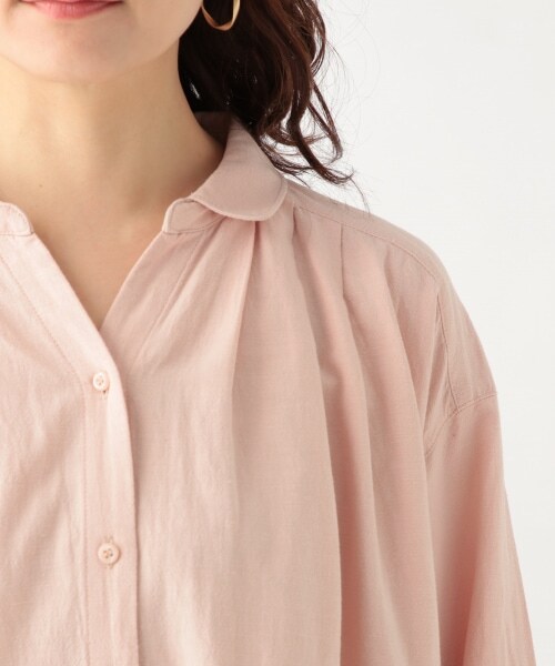 studio CLIP（スタディオクリップ）の「《days》“ナチュしわ”チュニックワンピース（ワンピース/ドレス・ライトピンク/ライトベージュ/ライトグリーン）」の8枚目の写真