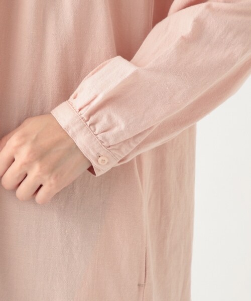 studio CLIP（スタディオクリップ）の「《days》“ナチュしわ”チュニックワンピース（ワンピース/ドレス・ライトピンク/ライトベージュ/ライトグリーン）」の9枚目の写真