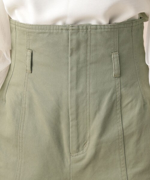 mysty woman（ミスティウーマン）の「バックレースアップワイドパンツ（パンツ・エクリュ/カーキ）」の8枚目の写真