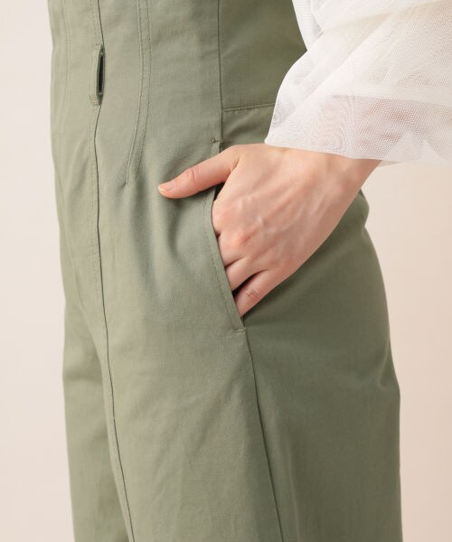 mysty woman（ミスティウーマン）の「バックレースアップワイドパンツ（パンツ・エクリュ/カーキ）」の9枚目の写真