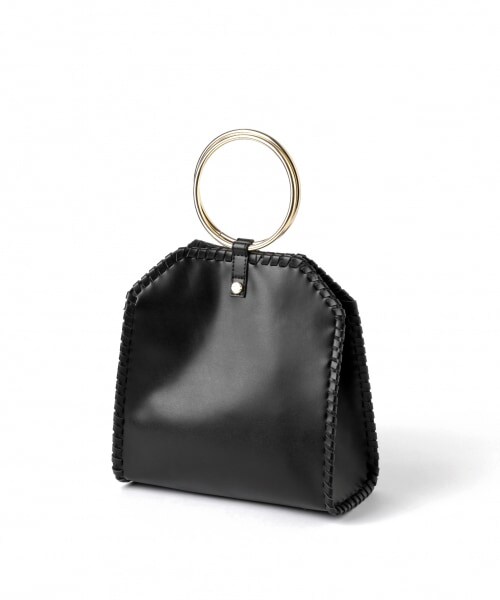mysty woman（ミスティウーマン）の「リングハンドルBAG（バッグ・ブラック/キャメル）」の4枚目の写真