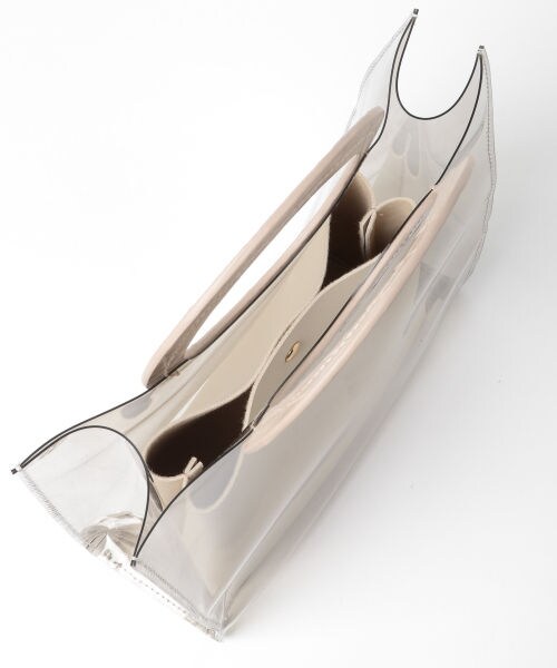 mysty woman（ミスティウーマン）の「型押しハンドルＰＶＣバッグ（バッグ・クリア×モカ/ブラック×アイボリー）」の11枚目の写真