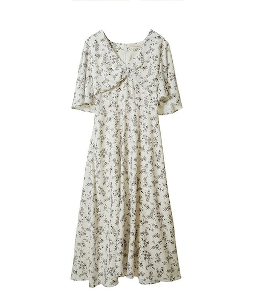 31 Sons de mode（トランテアン　ソン　ドゥ　モード）の「【SALE】フラワープリントワンピース（ワンピース/ドレス・レディース・オフホワイト/ライトグリーン/ブラック・36/38）」の10枚目の写真