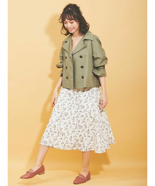 31 Sons de mode（トランテアン　ソン　ドゥ　モード）の「【SALE】フラワープリントワンピース（ワンピース/ドレス・レディース・オフホワイト/ライトグリーン/ブラック・36/38）」の6枚目の写真