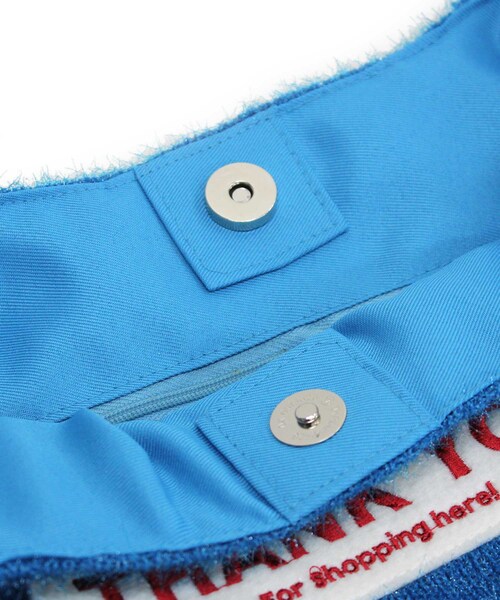 RNA（アールエヌエー）の「【3月中旬納期】E4674 ニットラメThank you bag（バッグ・レディース・シルバー/ターコイズ/レッド）」の15枚目の写真