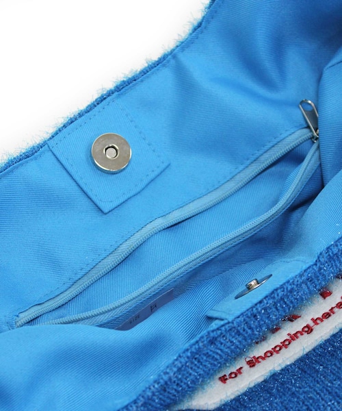 RNA（アールエヌエー）の「【3月中旬納期】E4674 ニットラメThank you bag（バッグ・レディース・シルバー/ターコイズ/レッド）」の16枚目の写真