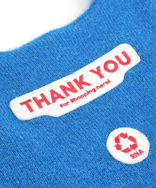 RNA（アールエヌエー）の「【3月中旬納期】E4674 ニットラメThank you bag（バッグ・レディース・シルバー/ターコイズ/レッド）」の13枚目の写真