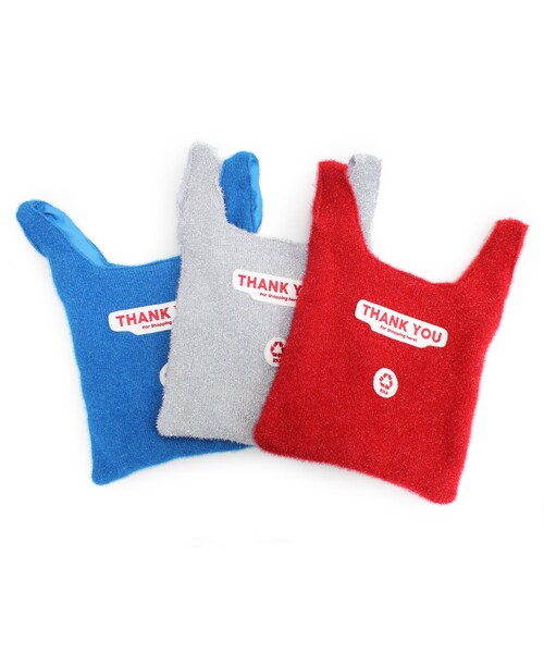 RNA（アールエヌエー）の「【3月中旬納期】E4674 ニットラメThank you bag（バッグ・レディース・シルバー/ターコイズ/レッド）」の18枚目の写真