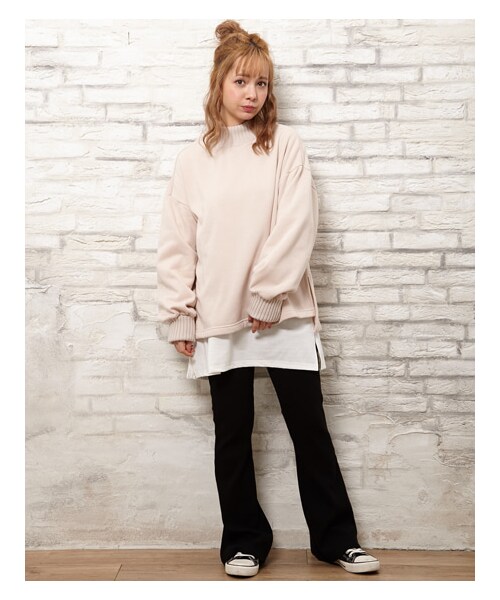 INGNI(イング)の「【春の新作】カットリブフレアーパンツ(パンツ・レディース・クロ・M)」の9枚目の写真