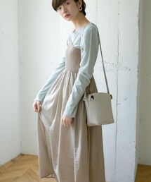 KBF | ニットドッキングアシメワンピース(その他)